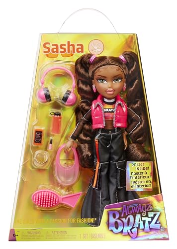 Bratz Alwayz Bratz Fashion Doll - Sasha - Con 10 Accessori E Poster - Età 6+
