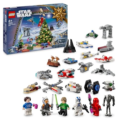 Lego Star Wars Calendario Dell'Avvento 2024, Giocattolo Da Collezione Con 18 Modellini E 6 Personaggi Tra Cui La Principessa Leia E Luke Skywalker, Gi