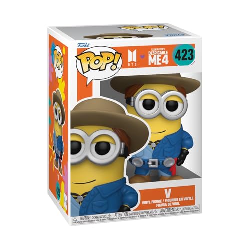 Funko Pop! Rocks: Minions X Bts - V - Bts + Minions - Figura In Vinile Da Collezione - Idea Regalo - Merchandising Ufficiale - Giocattoli Per Bambini