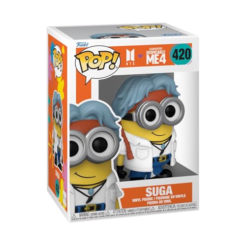 Funko Pop! Rocks: Minions X Bts - Suga - Suga - Bts + Minions - Figura In Vinile Da Collezione - Idea Regalo - Merchandising Ufficiale - Giocattoli Pe