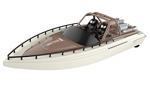 Amewi Aimee 26101 Speed Boot 380 Mm, 15 Km/H, 2,4 Ghz, Rtr, Marrone/Bianco Crema