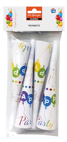 Cereria Di Giorgio- Trobette Di Carta Party 4 Pz, Multicolore, 5444