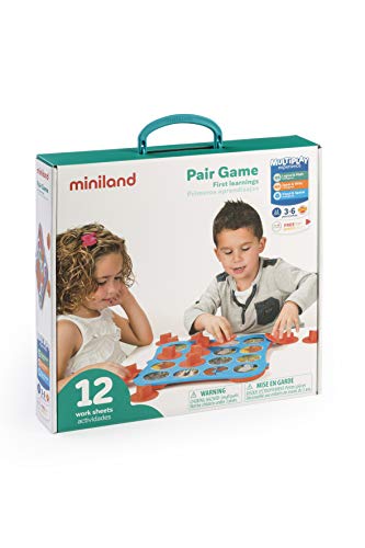 Miniland- Animal Coppia Gioco Primo Apprendimento Set, Multicolore, Small, Fba_31920