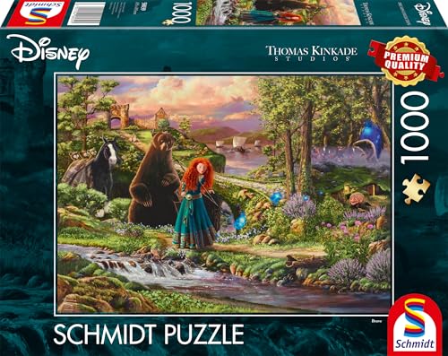 Schmidt Spiele 58039 Disney Brave, Merida, Thomas Kinkade, Puzzle Da 1000 Pezzi, Multicolore