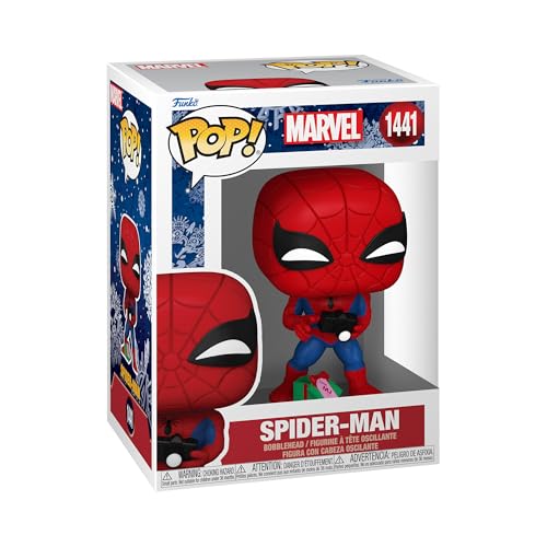 Funko Pop! Marvel: Spiderman With Open Gift - Spider-Man - Marvel Comics - Fumetti Marvel - Figura In Vinile Da Collezione - Idea Regalo - Merchandisi