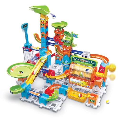 Vtech - Marble Rush, Circuito A Sfere Elettronico Super Action Set Electronic L200E, Gioco Di Costruzione, 102 Pezzi, 10 Palle, Regalo Bambino Dai 4 A