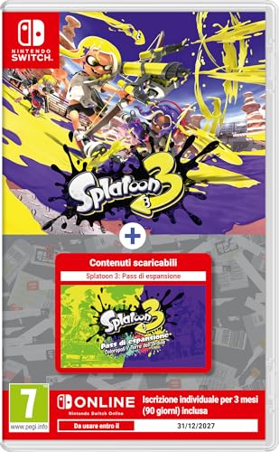 Splatoon 3 + Pass Di Espansione + 3 Mesi Di Nso - Videogioco Nintendo - Ed. Italiana - Versione Su Scheda