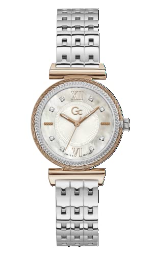 Gc Y88001L1Mf Horloge Dames Sport Chic Staal Rosé Plated Met Stalen Band En Mother Of Pearl Wijzerplaat (Y88001L1Mf)