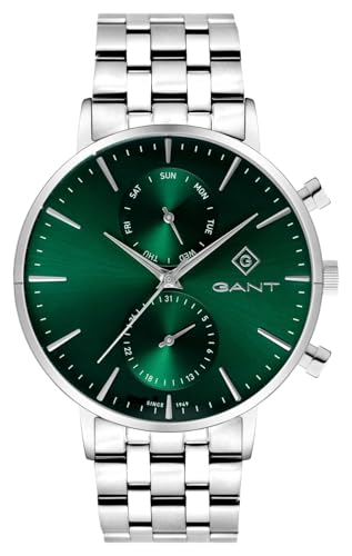 Gant Park Hill Day-Date Ii (43,5 Mm) Quadrante Verde/Acciaio Inossidabile G121018