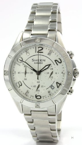 Casio Sheen She-5021D-7Aef - Orologio Da Polso Da Donna, Al Quarzo, In Acciaio Inox