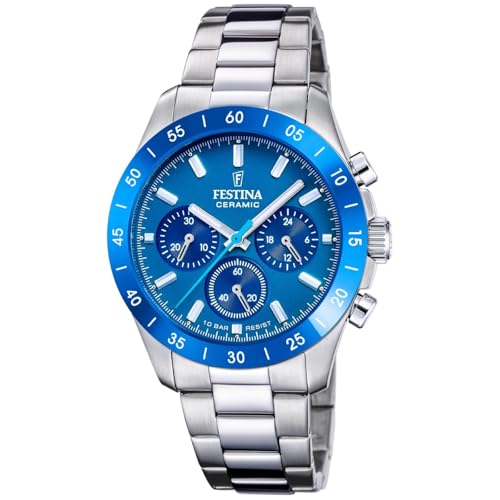 Festina Ceramic F20693/4 Cronografo Uomo Lunetta In Ceramica