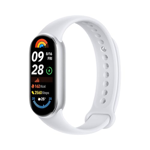 Xiaomi Smart Band 9, Schermo Amoled 1.62'', Luiminosità 1.200 Nit, Cornice Metallica, Monitoraggio Salute Migliorato, +150 Modalità Sportive, Autonomi