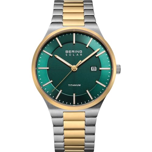 Bering Orologio Da Uomo Solar Movement – Titanium Collection Con Titanio E Vetro Zaffiro 14439-718 – 10 Atm