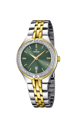 Festina Montre Femme Mademoiselle Bicolore Cadran Vert