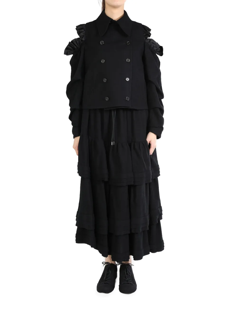 Noir Kei Ninomiya wrinkled jacket - Nero