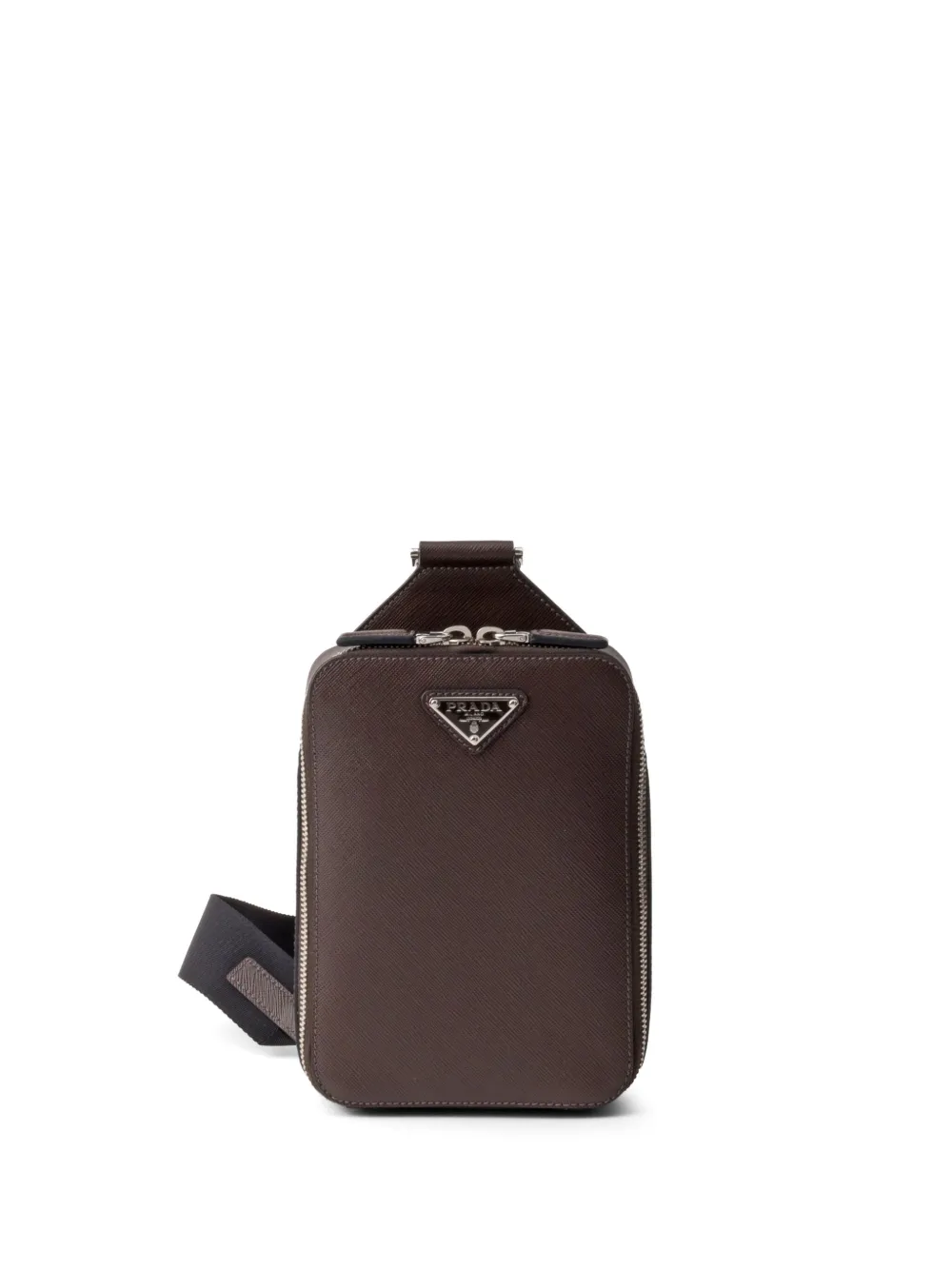 Prada Brique saffiano-leather bag - Marrone
