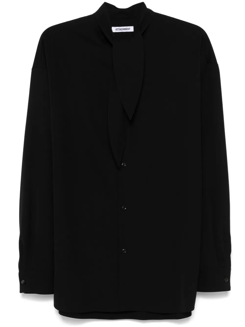 Attachment detachable-neckerchief shirt - Nero