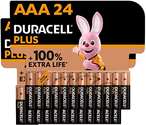 24 Batterie Duracell Mn2400 Plus Power Aaa Triple A Size Remote Batteria