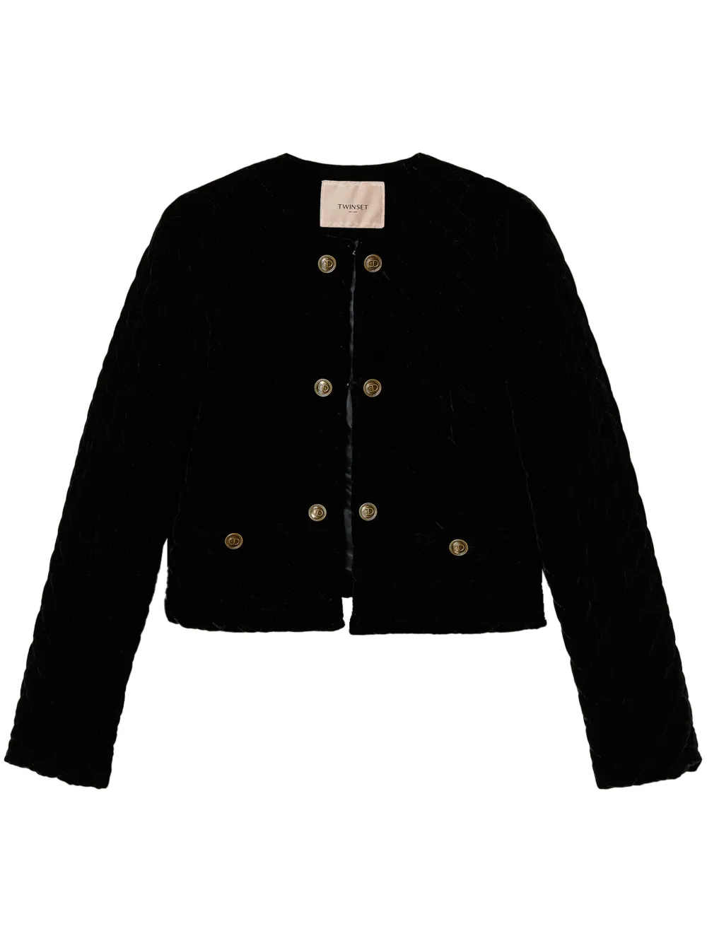 TWINSET velvet cropped jacket - Nero
