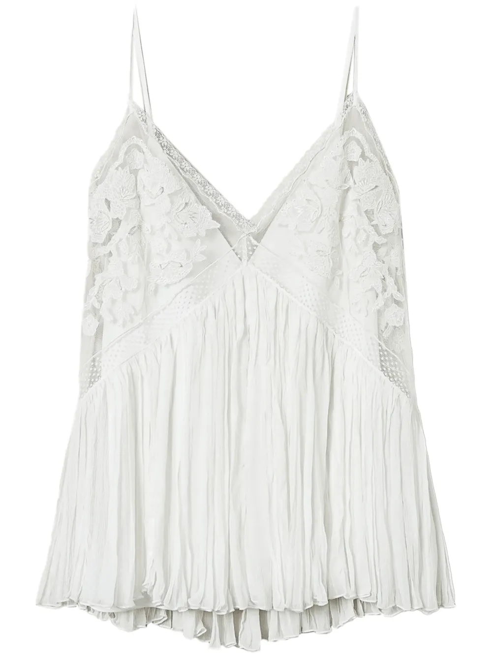 TWINSET tulle-inserts top - Bianco