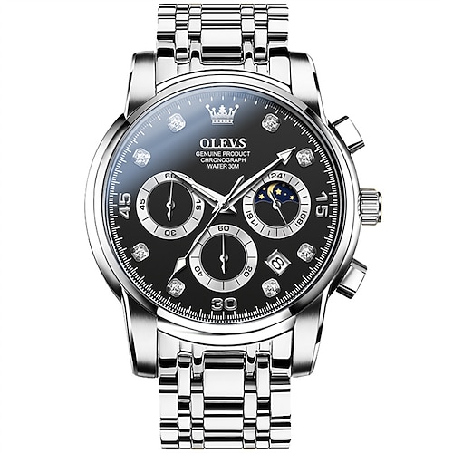 nuovi orologi da uomo di marca olevs decorativi luminosi cronografi alla moda tendenza semplice orologio al quarzo tempo libero impermeabile sportivo 