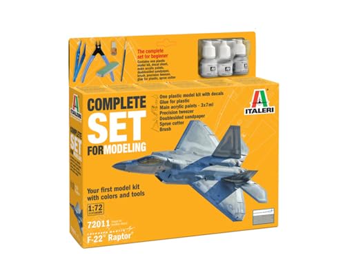 Italeri 72011 F-22 Raptor, Kit Modellino In Plastica Da Assemblare Con Accessori. Scala 1:72 (Skill 1)