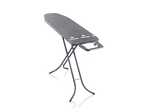 Leifheit Classic M Black Asse Da Stiro Base, Per Famiglie Di Medie Dimensioni, Tavolo Da Stiro Con Poggiaferro Fisso, Piano Da Stiro Regolabile In Alt