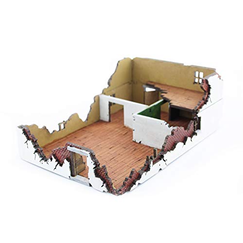 War World Gaming World At War Casa Distrutta 1 Di Mdf Scala 15Mm - Guerra Mondiale Terrain Wargame Edificio Rovine Normandia Militare Diorama Spedizio