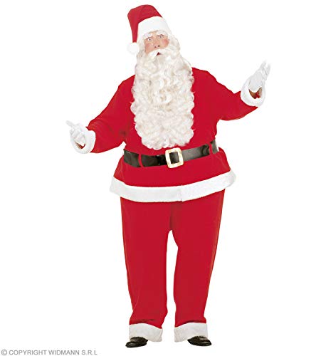 "Fat Santa Claus" (Wire Hoop Jumpsuit, Jacket, Belt, Hat) - (One Size Fits Most Adult)