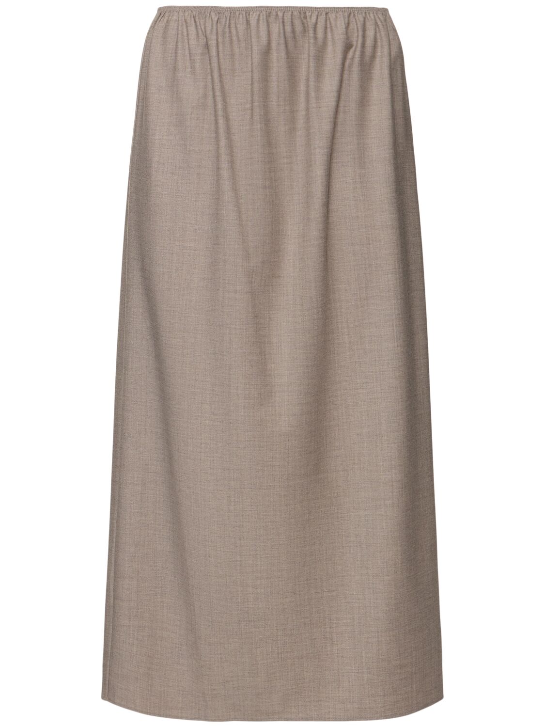 Light Flannel Midi Skirt