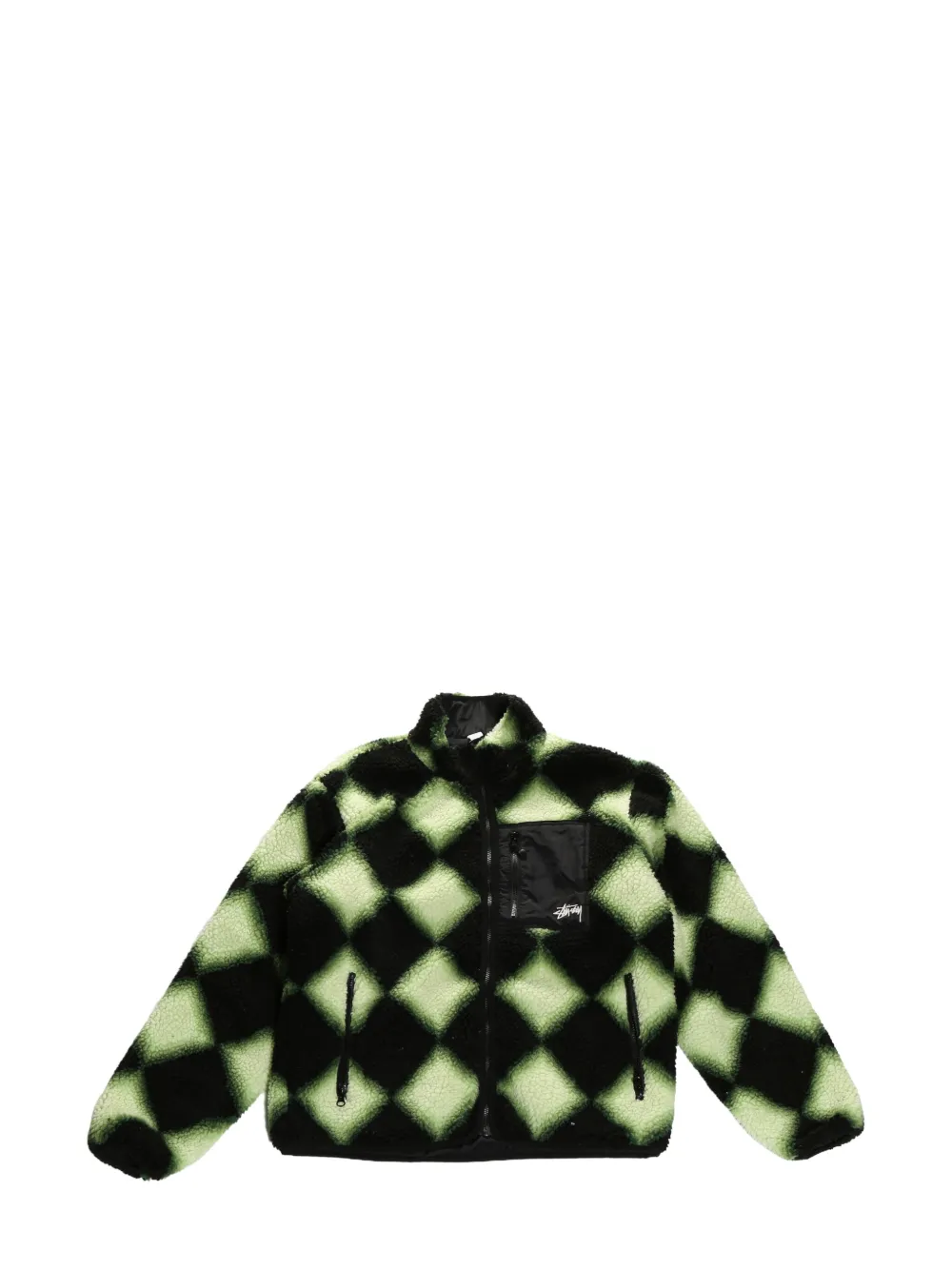 Stüssy diamond-pattern jacket - Verde