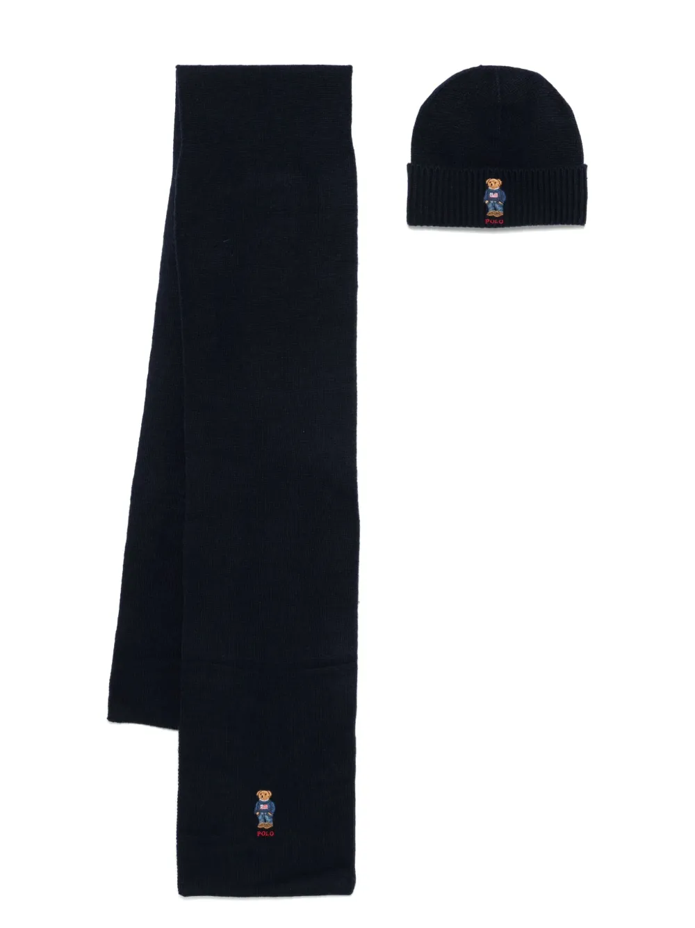 Polo Ralph Lauren Polo Bear-motif scarf set - Blu