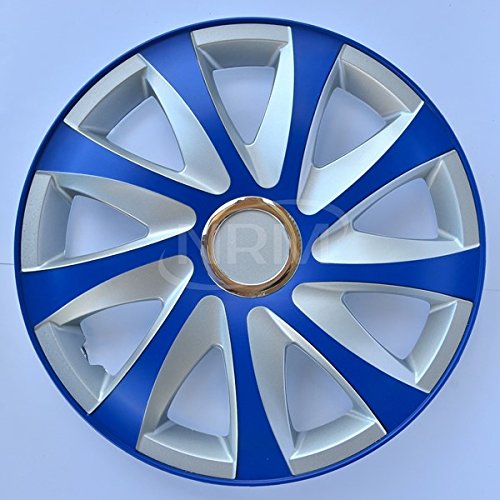 "4× Nrm Radkappe Drift Extra, 14"""", Blau/Silber"