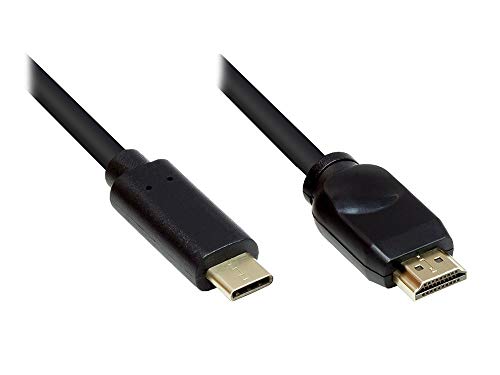 Good Connections Cavo Adattatore Da Usb-C Maschio A Hdmi 2.0 Maschio, 4K / Uhd A 60 Hz, Conduttore In Rame, 5 M, Colore: Nero