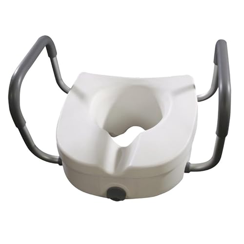 Pbpharma - Rialzo Wc Con Braccioli - Rialzo Per Anziani Con Braccioli, Rialzo Con Coperchio, Rialzo Bagno, Alzawater Per Anziani, Rialzo Per Wc Univer