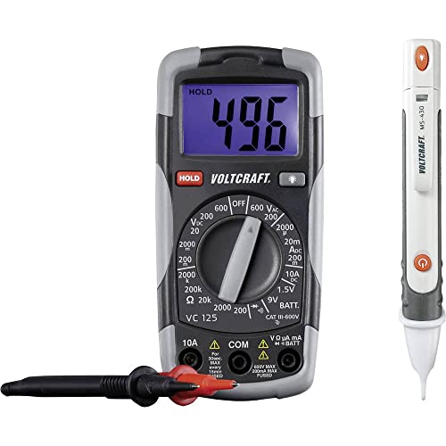 Voltcraft Dt-Test-Kit 150 Multimetro Portatile Digitale Cat Iii 600 V Display (Counts): 2000