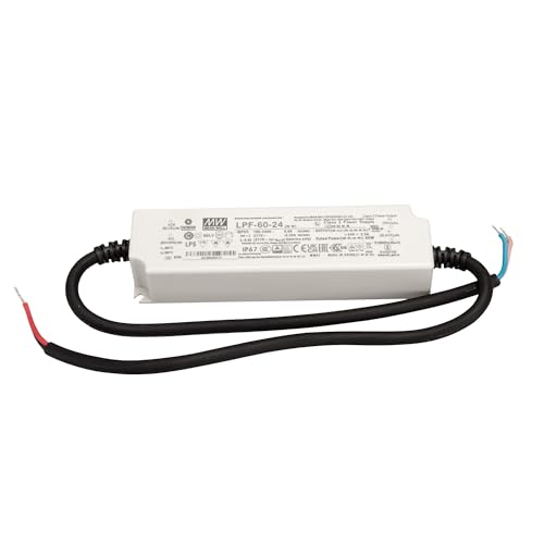 Mean Well Lpf-60-24 - Driver Led, Trasformatore A Tensione Costante, 60 W, 2,5 A, 14,4-24 V/Dc N