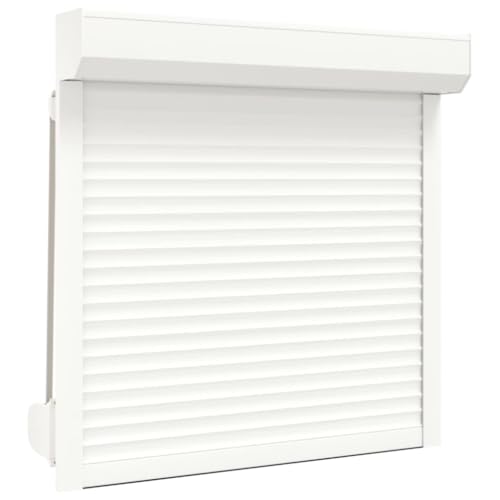 Vidaxl Tapparella Avvolgibile Serranda Veneziana Robusta Resistente Durevole Utile Pratica Comoda Solida Facile Da Usare In Alluminio 100X100Cm Bianco
