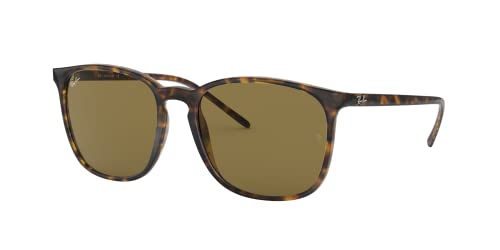 Ray-Ban 0Rb4387 Occhiali Da Sole, Marrone (Havana), 56 Unisex-Adulto
