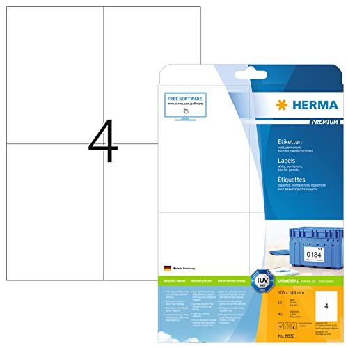 Herma 8630 - Etichette Superprint A4 105.0 X 148.0 Mm
