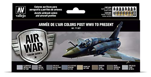 Acrylicos Vallejo- Farb-Set, Armee De L Air, Ab 1945 Modellismo, 071627