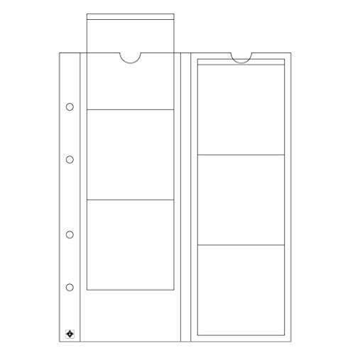 Leuchtturm 316001 Manicotti Per Monete Optima 65-6 Scomparti Trasparenti Per Monete Fino A 65 Mm Di Diametro - Confezione Da 5 Pezzi