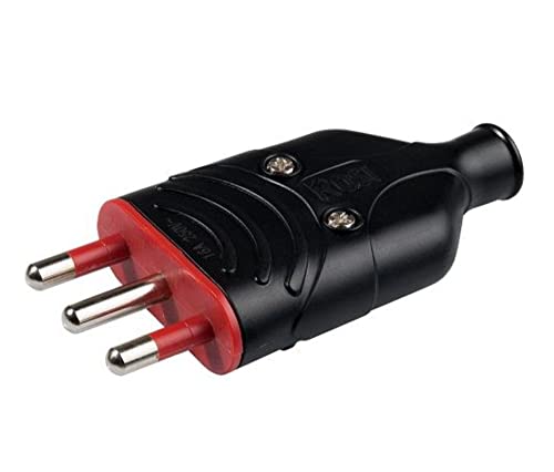 Spina Mobile In Gomma 16A 250V Nero