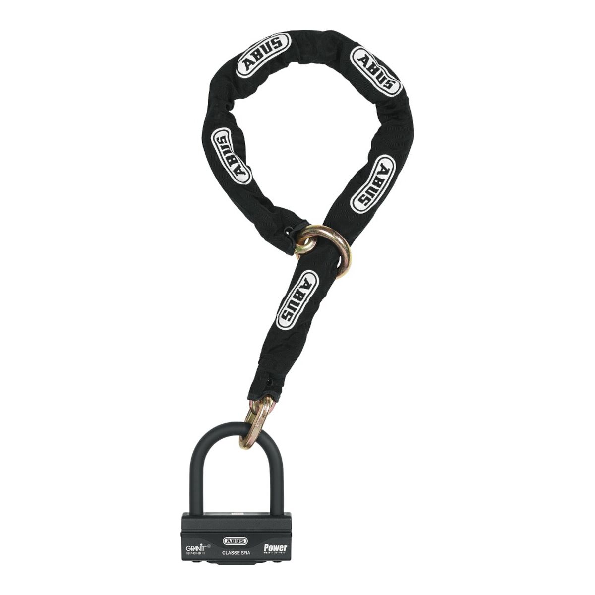 Abus Granit 58 12Ks Black Loop Kedjelås 120 Cm Svart