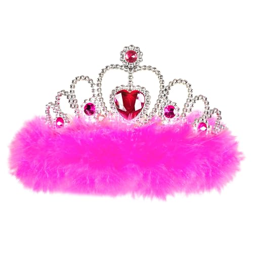 Widmann Milano Party Fashion - Diadema Girls Night Out, Con Pietre Preziose E Piume Di Marabù, Copricapo, Corona, Addio Al Nubilato, Addio Al Celibato