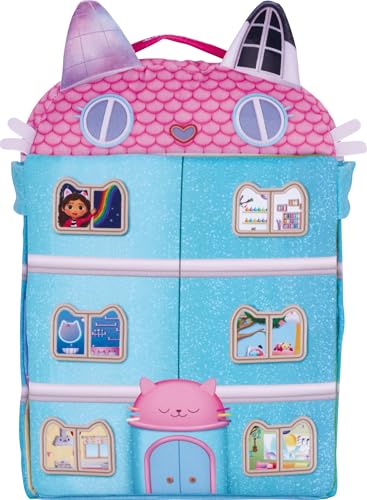 Schmidt Spiele 42804 Gabby'S Dollhouse, Puppenhaus Mit 3 Figuren Und Lift, 41 Cm Plüschfigur Peluche, Multicolore