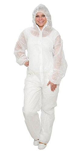 Care & Serve 350004 Tessuto Non Tessuto Tuta Premium, 2Xl, Bianco, 1