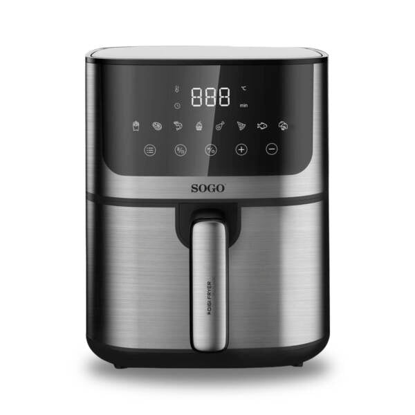 Sogo friggitrice ad aria 5 litri, 1400 w, 8 funzioni preimpostate, timer fino a 60 minuti fre-ss-10880