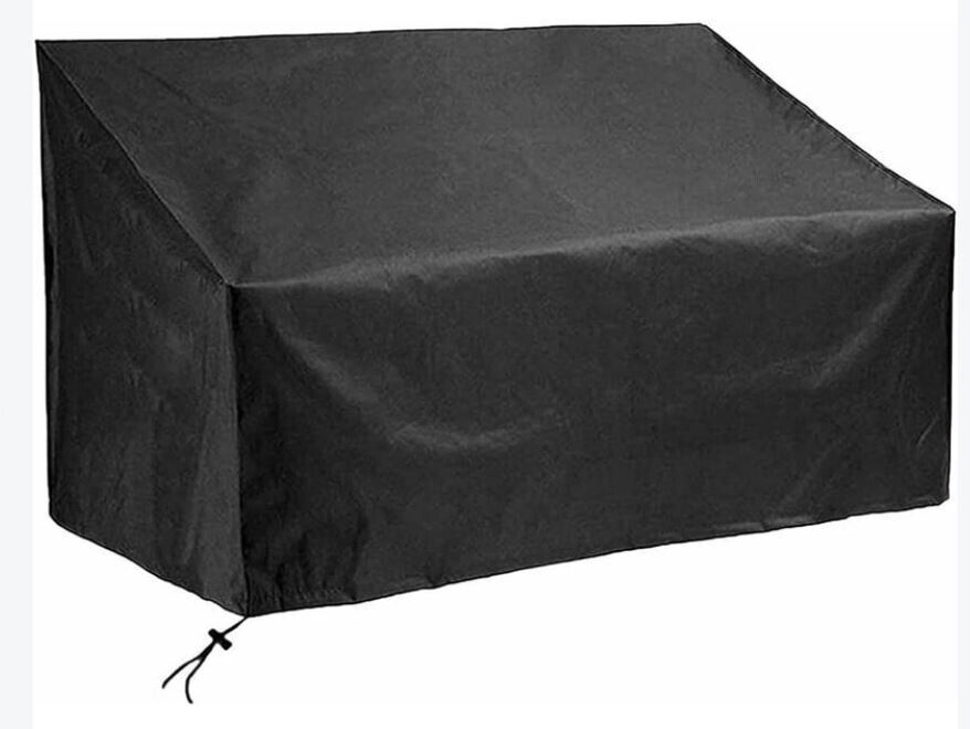 Copertura protettiva da esterno 155x95x70cm per divano a due posti resistente all'acqua e raggi uv col nero c2438102