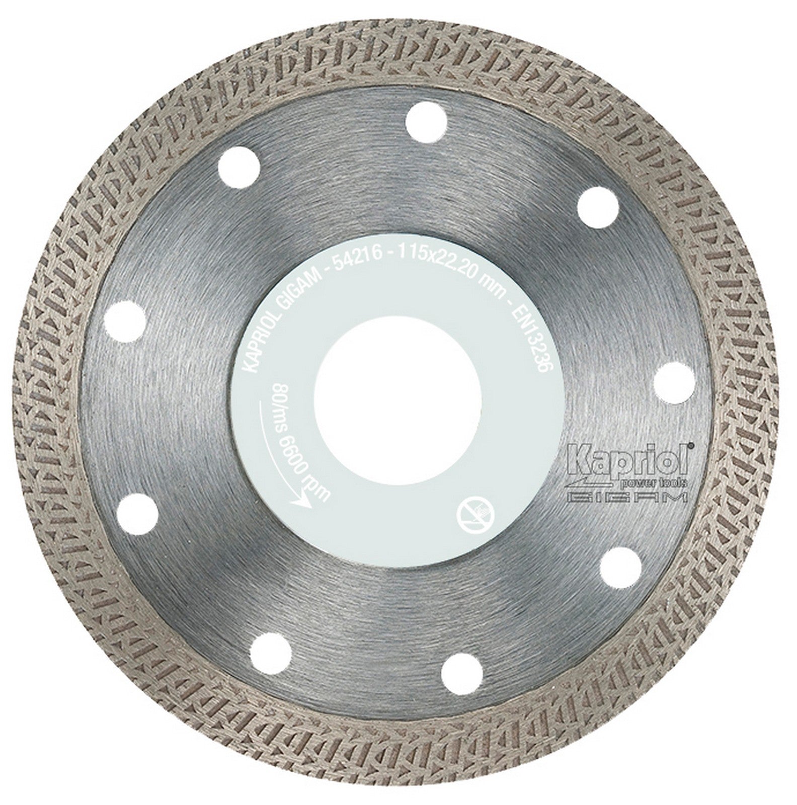 Kapriol disco diamantato corona continua mm 115 ceramica gres klinker